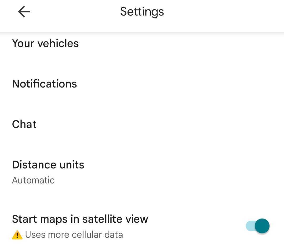 Turning on the Satellite View in Google Maps