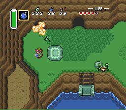 A screenshot from Zelda A link to the Past.