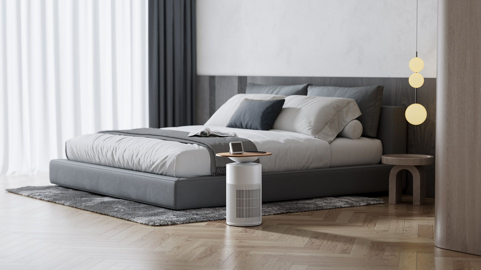 SwitchBot's New Air Purifier Doubles As a Bedside Table