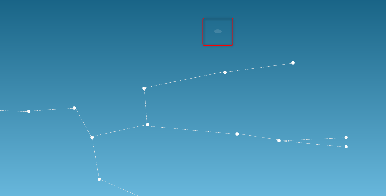 An illustration of Bode's Galaxy near the Ursa Major constellation.