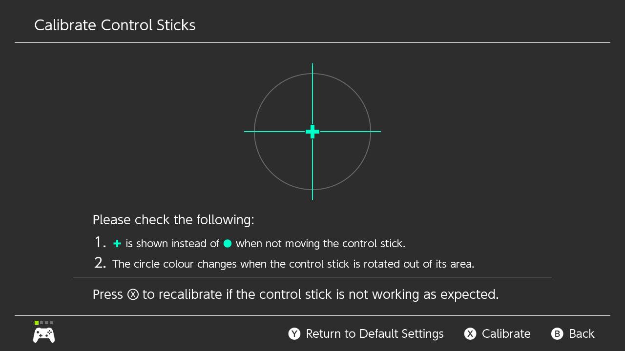 Calibrate a Nintendo Switch controller.