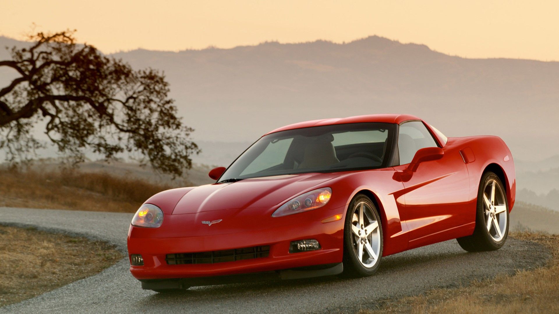 Front 3/4 shot of a 2005 Chevrolet Corvette