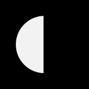 Illustration of a third-quarter moon.