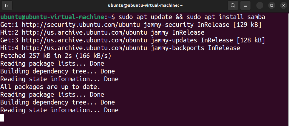 Installing Smaba in Ubuntu.