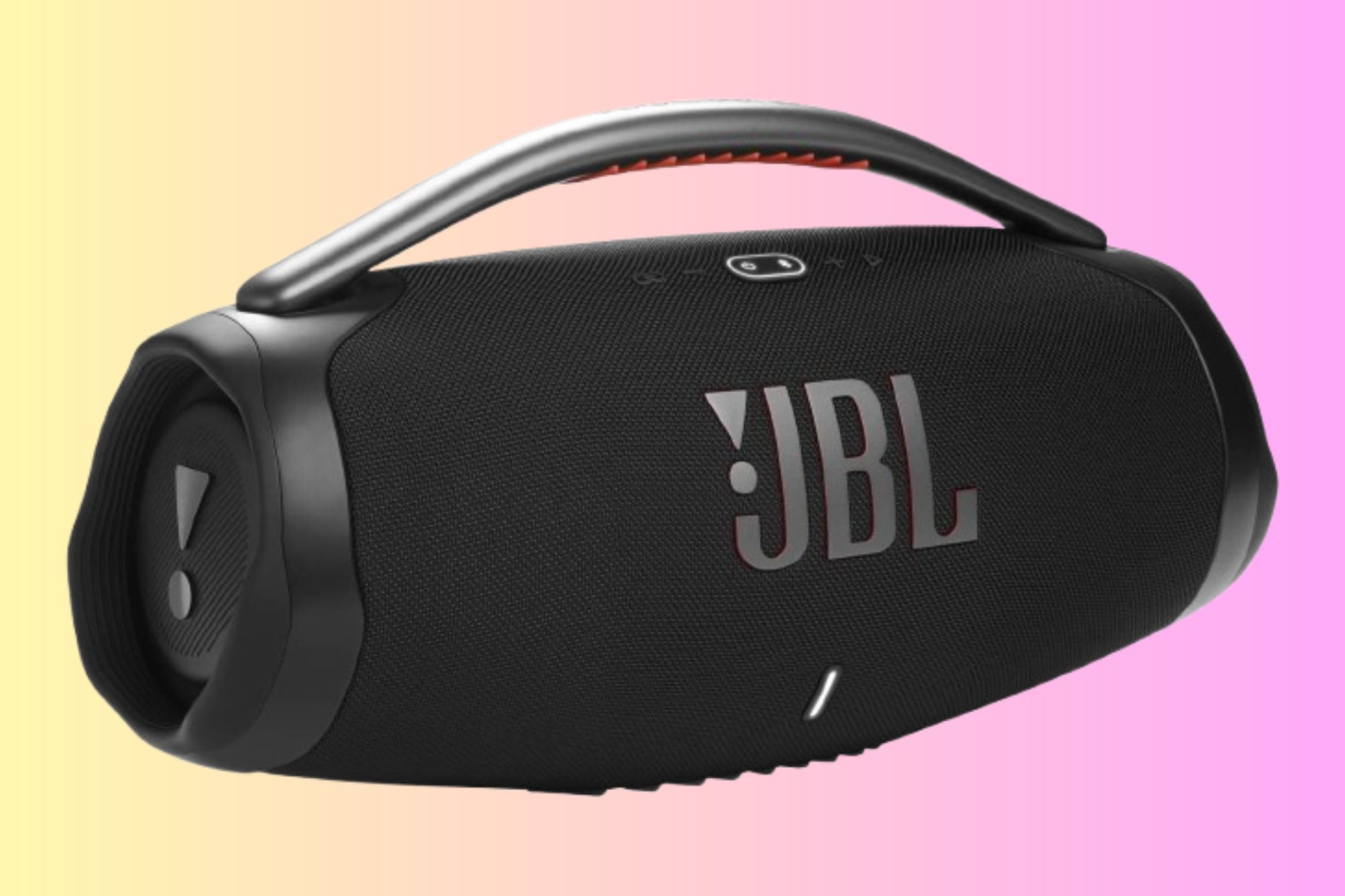 JBL Boombox 3 on a gradient background