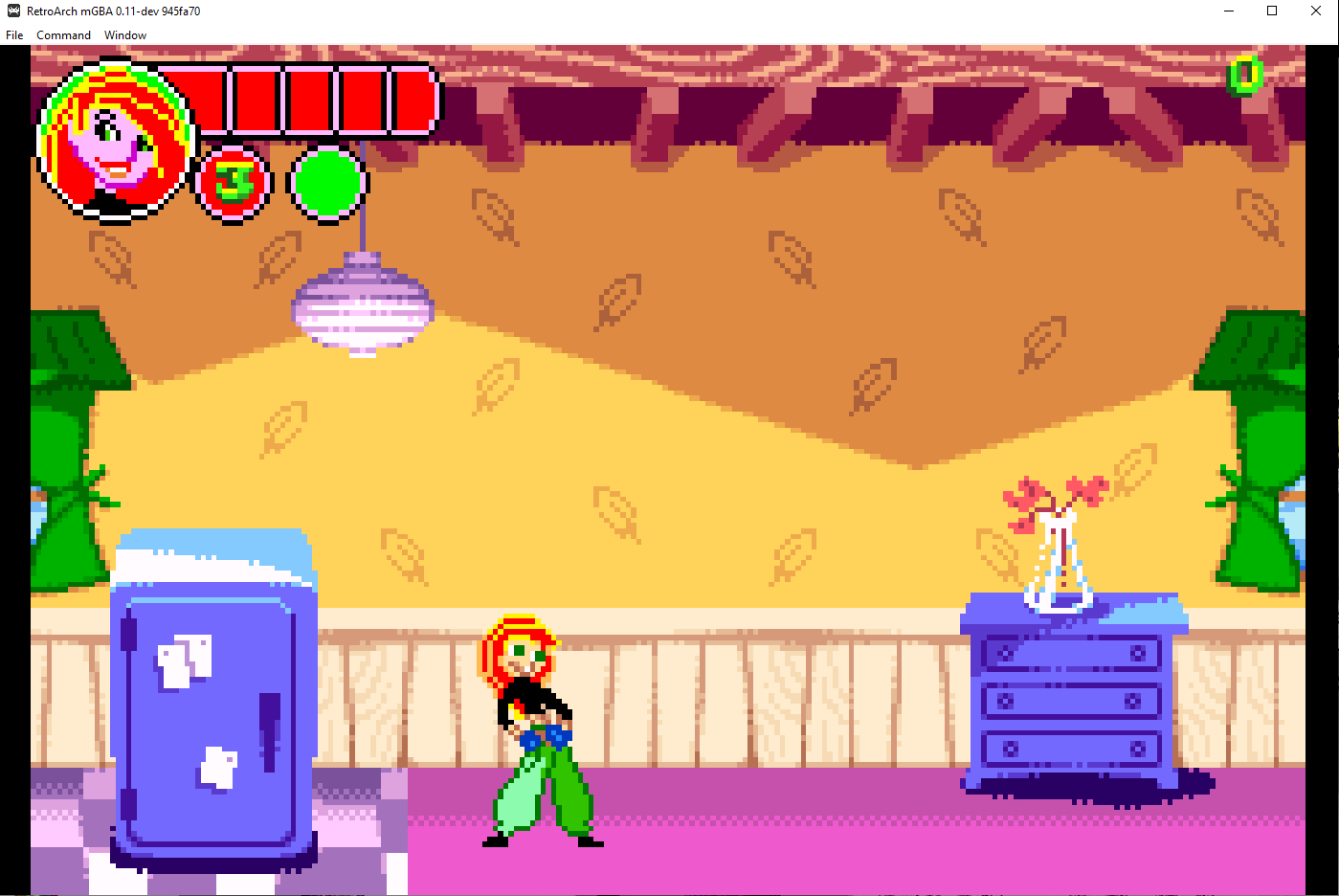 The Kim Possible game for the Game Boy Advance running through RetroArch.