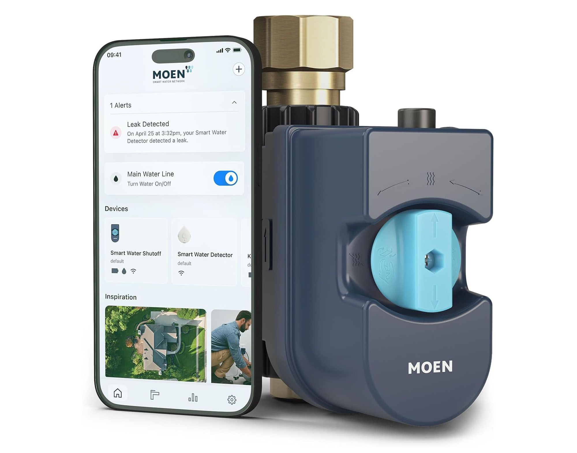 Moen water leak detection and shutoff kit.