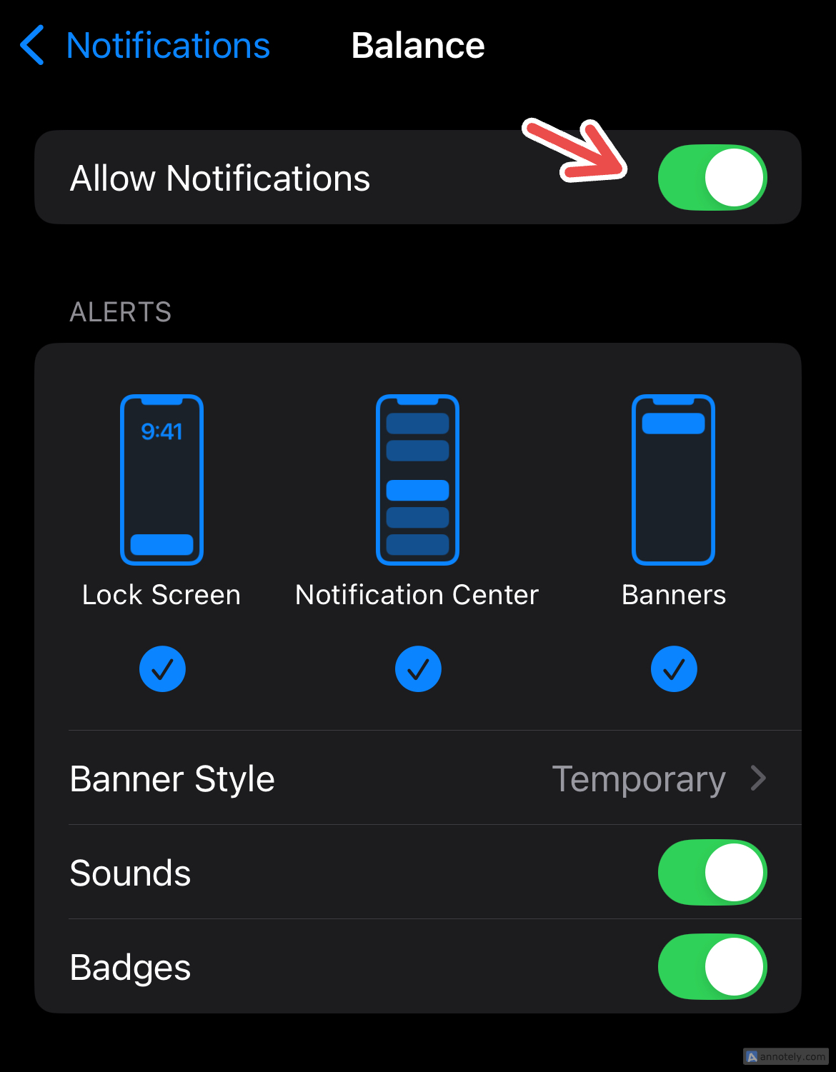 Managing notifications on an iPhone.