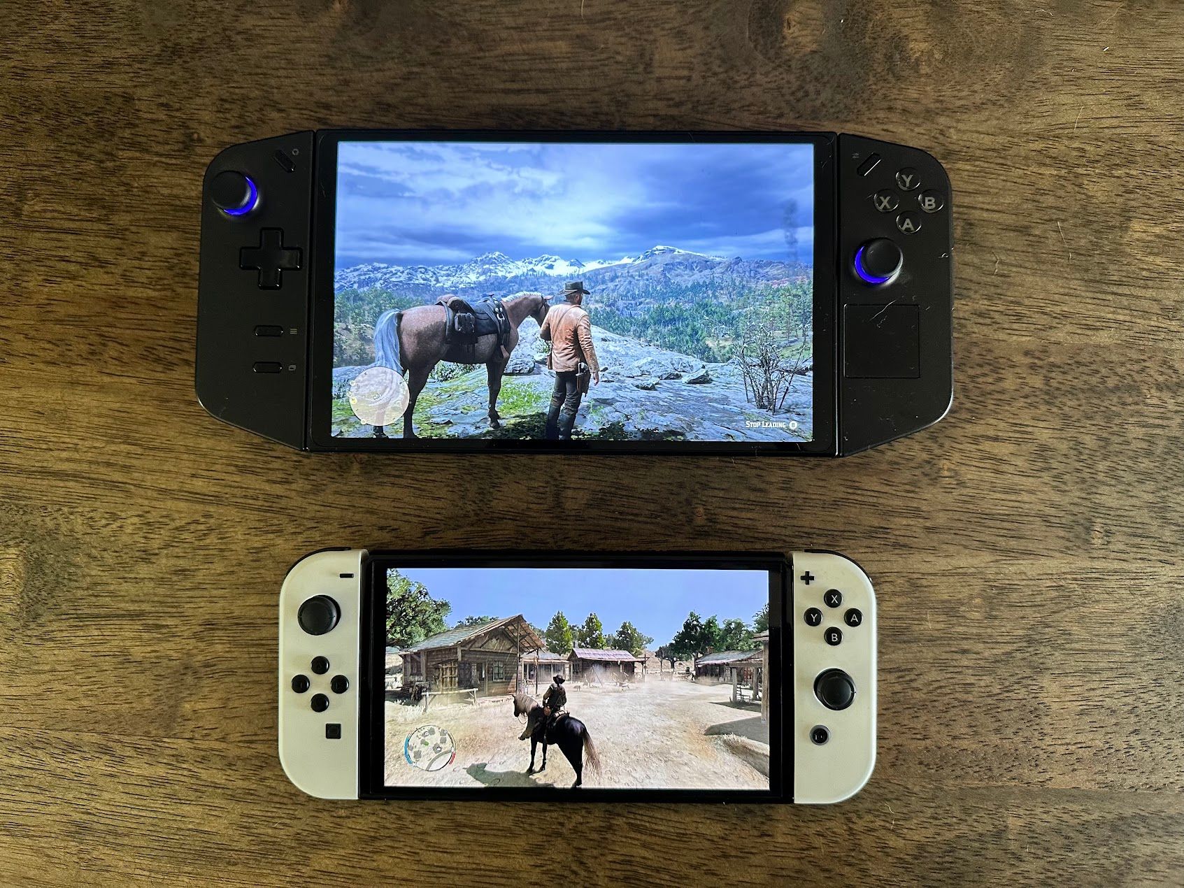 Red Dead Redemption 1 and 2 on a Switch OLED and Legion Go respectively.