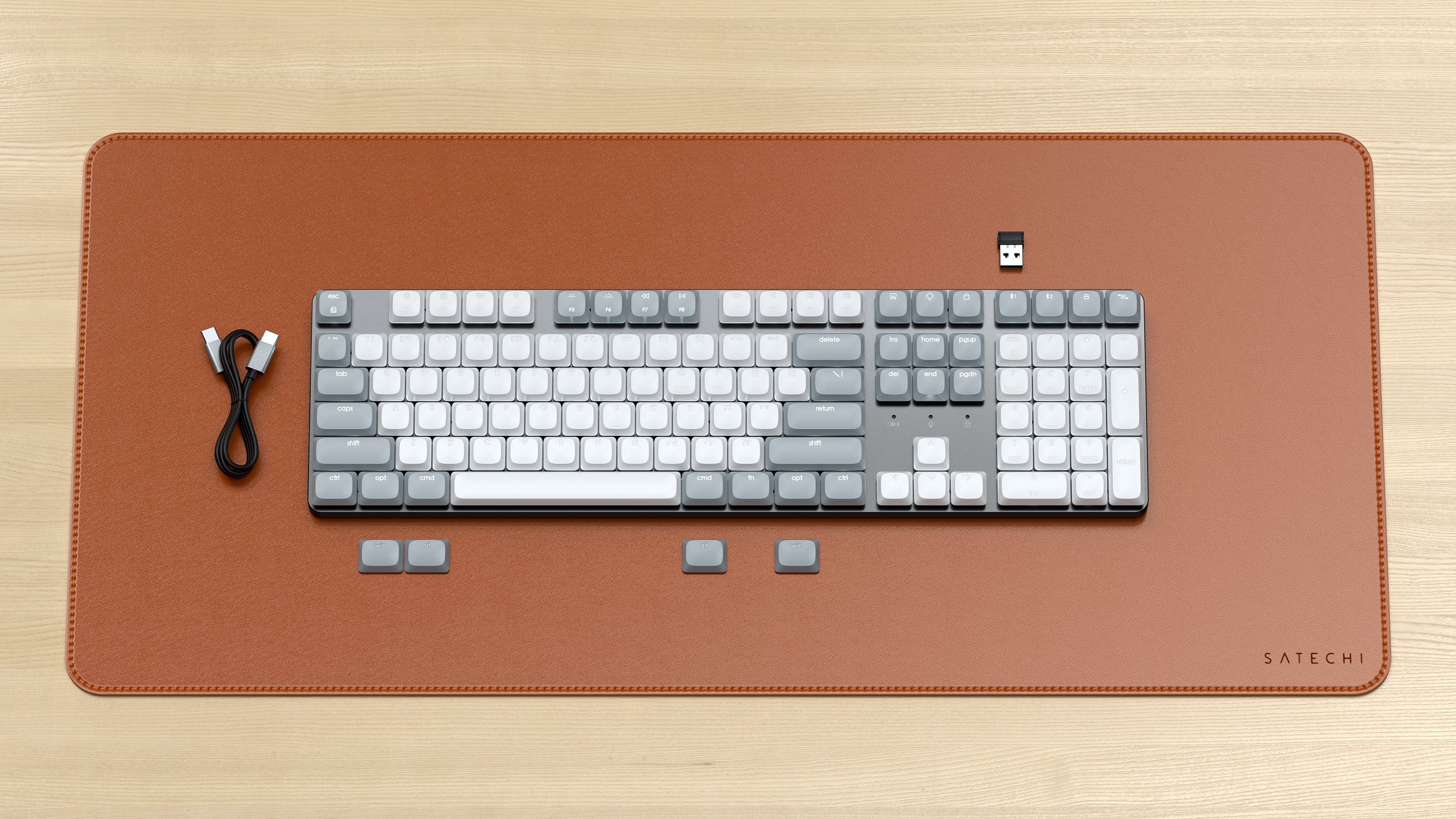 Top down view of Satechi's mechanical keyboard.