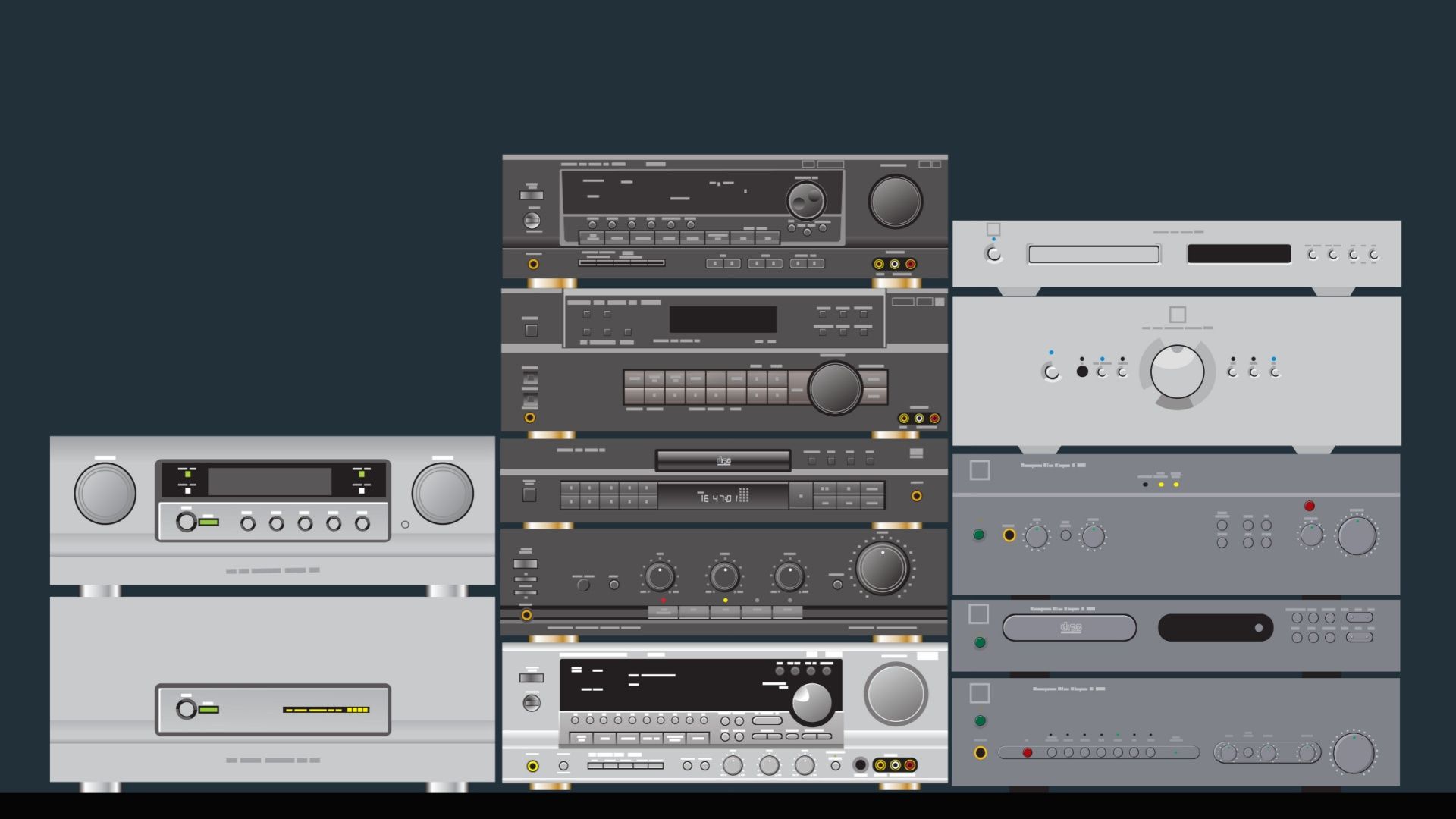 An illustration of AV receivers.