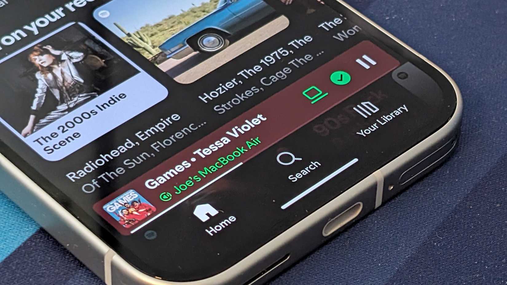 Spotify Connect se muestra en la aplicación móvil.