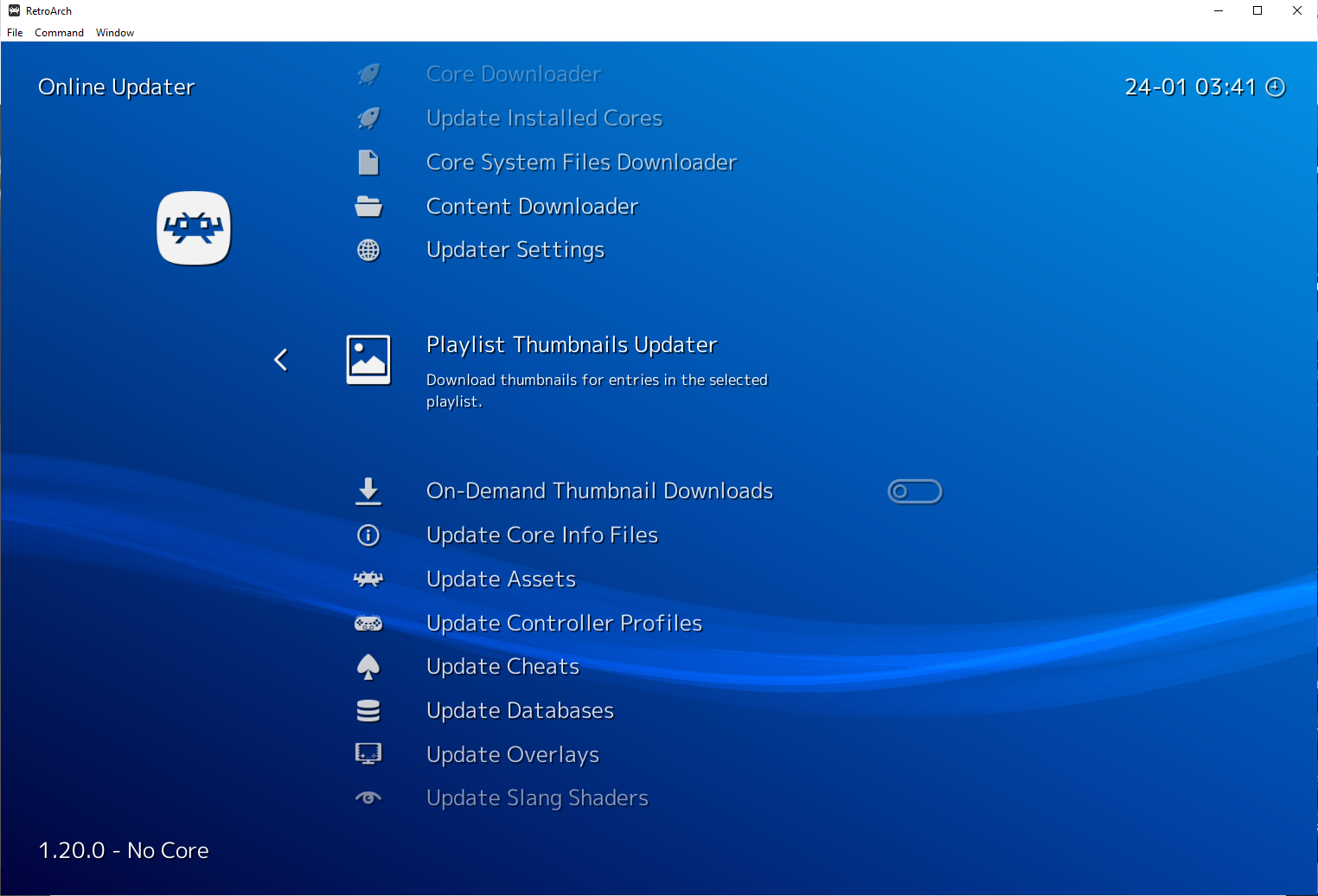 The Thumbnail downloader in RetroArch.