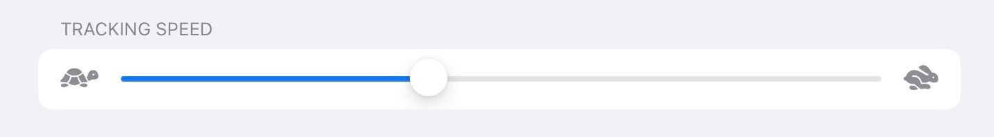 Tracking Speed slider to adjust Virtual Trackpad's tracking speed.