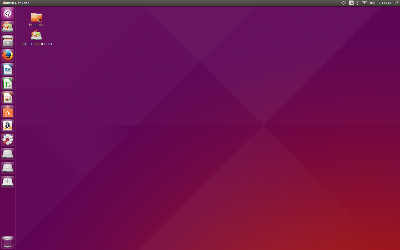 The Ubuntu 15.04 desktop.