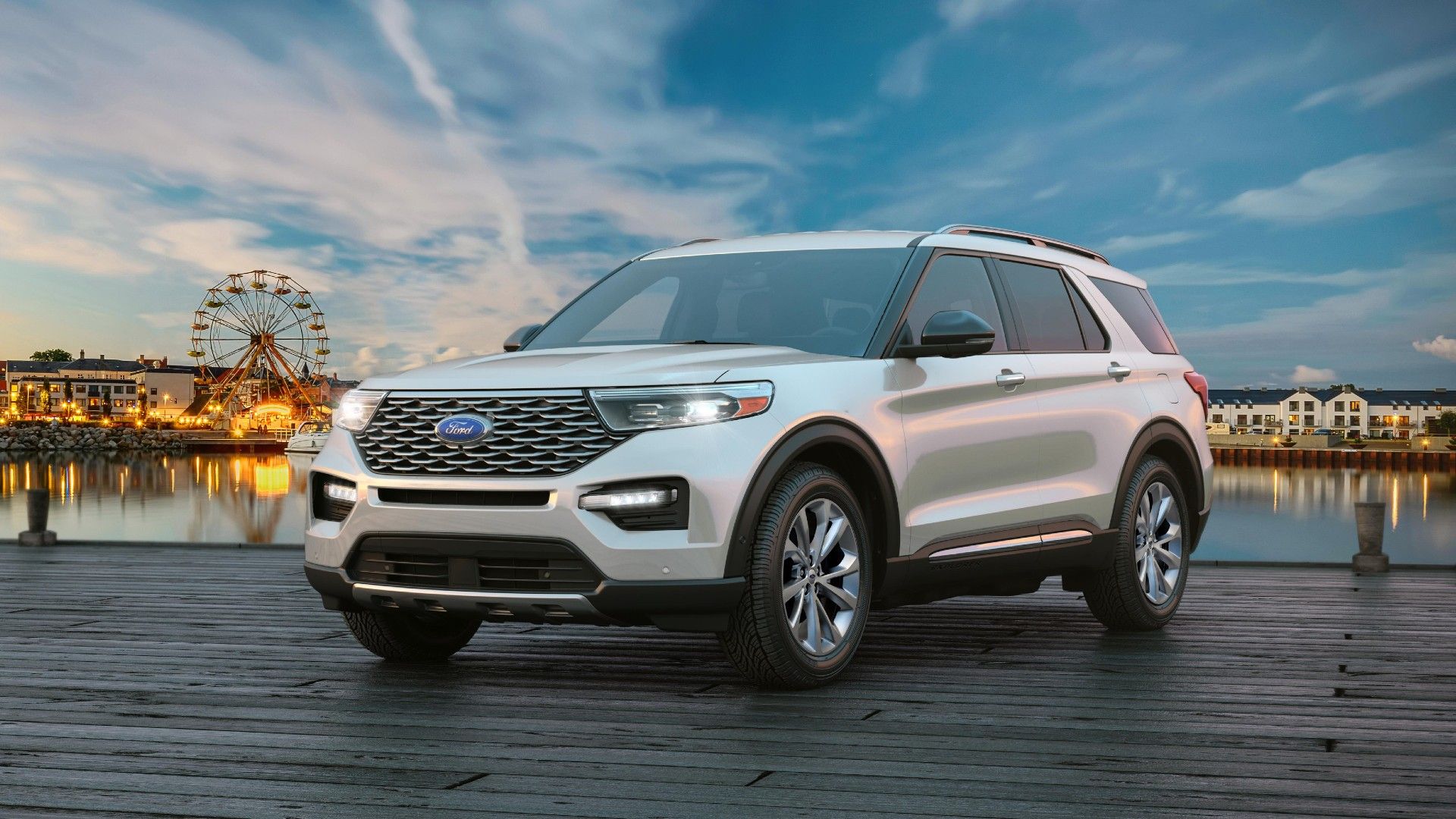 2024 Ford Explorer parked on pier