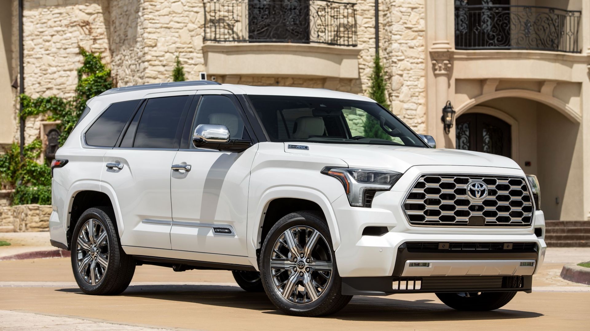 Front 3/4 shot of a 2024 Toyota Sequoia