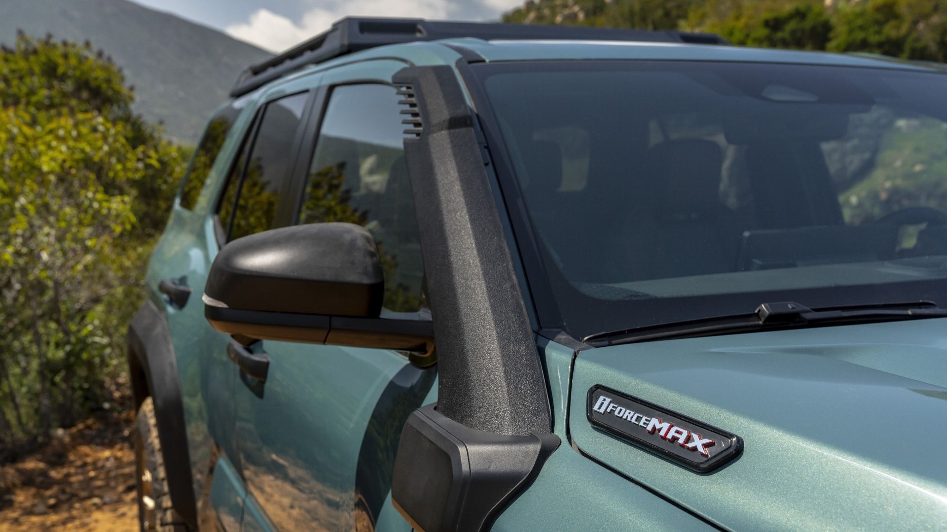 Shot of the snorkel on the 2025 Toyota 4Runner Trailhunter