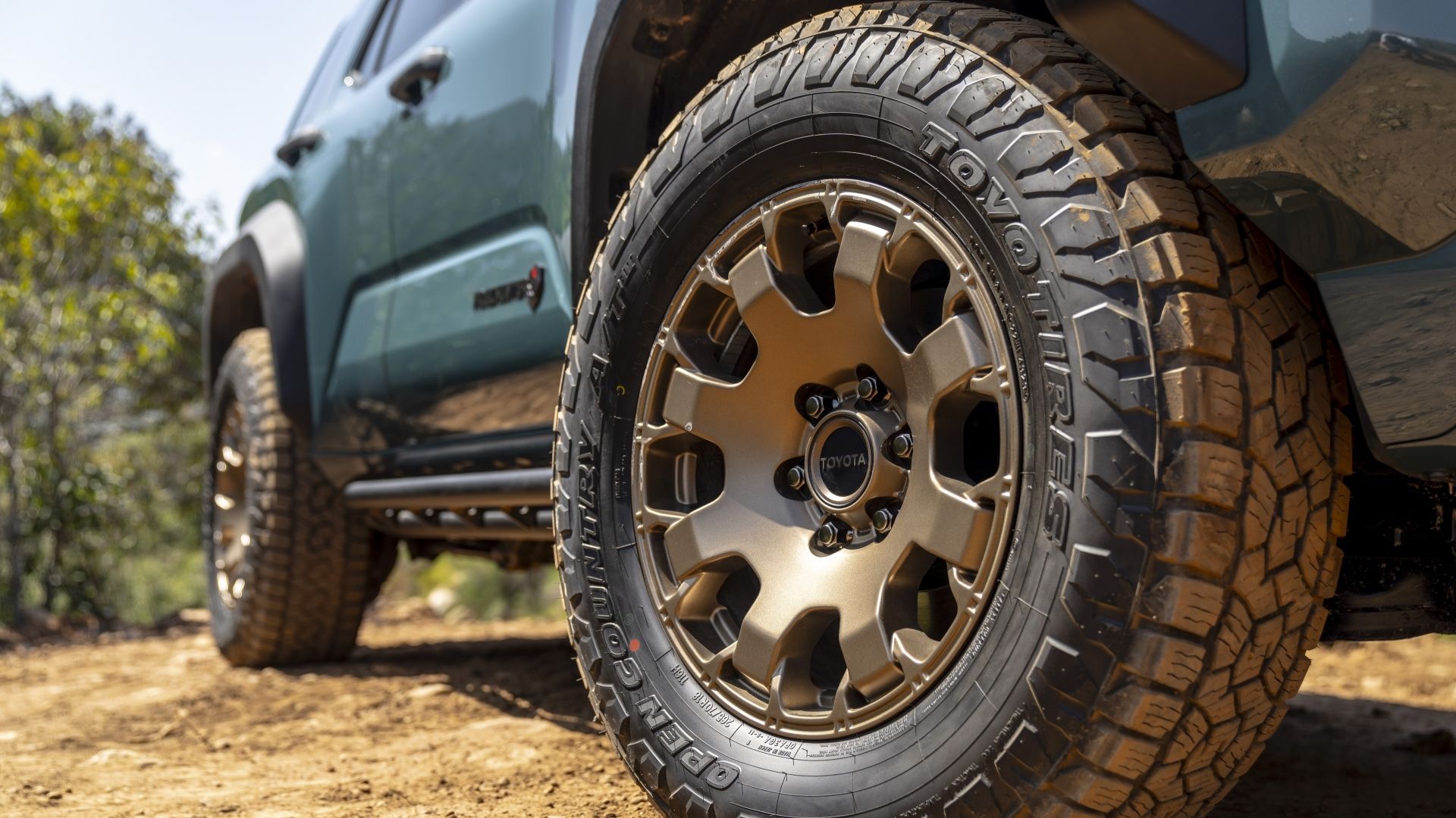 Close up of the wheels on the 2025 Toyota 4Runner Trailhunter