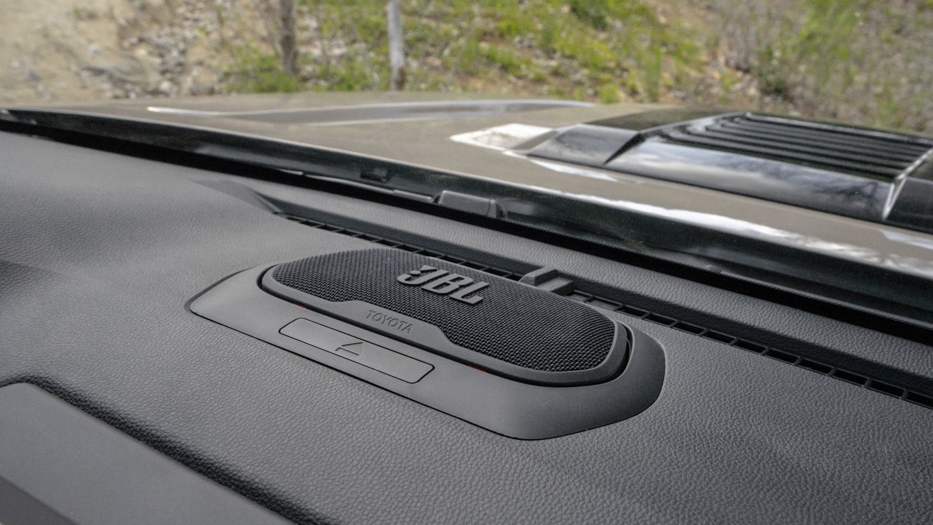 Shot of the removable JBL speaker in the 2025 Toyota 4Runner 