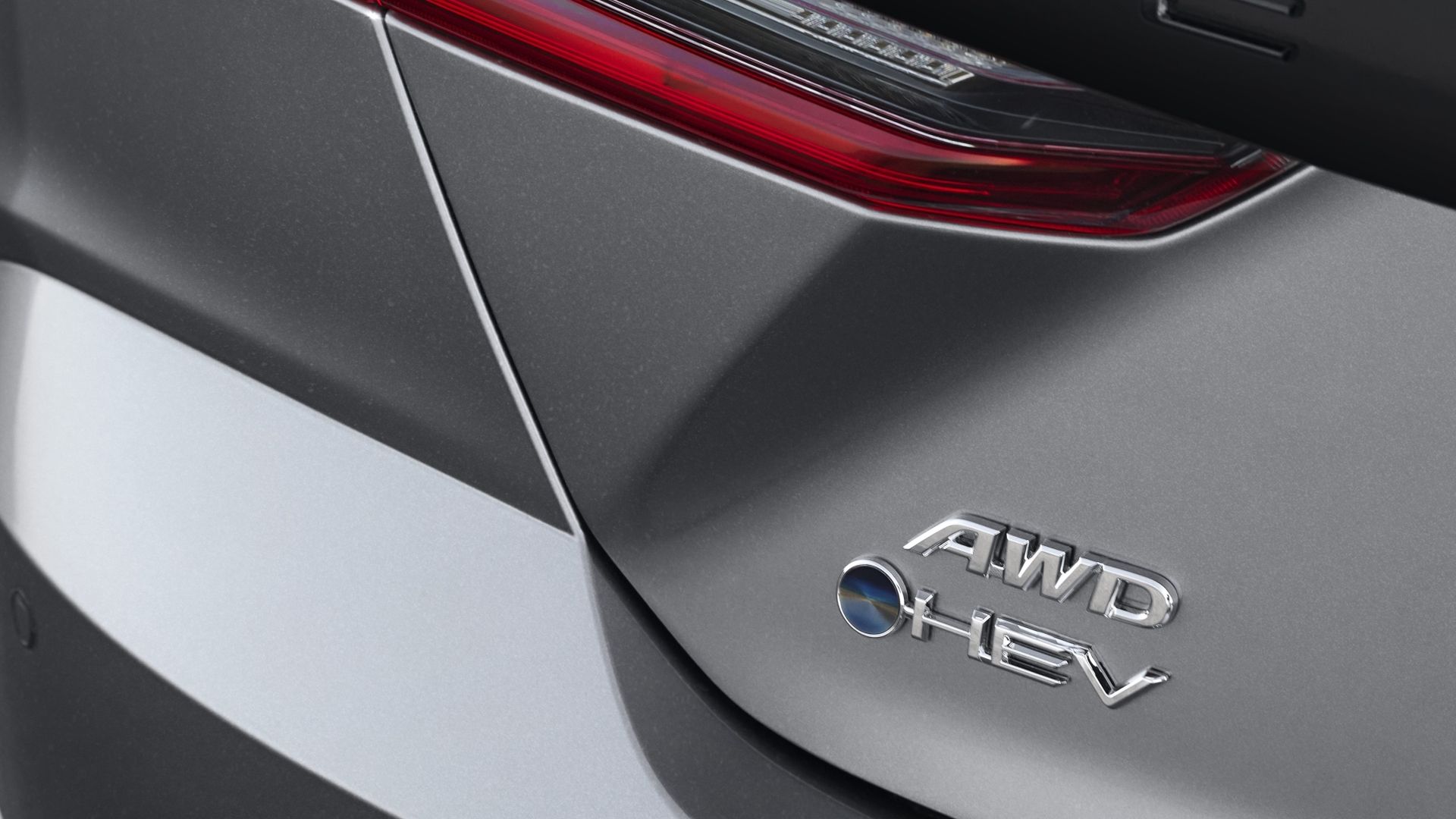 Close up of the rear badge on a 2025 Toyota Carmy 