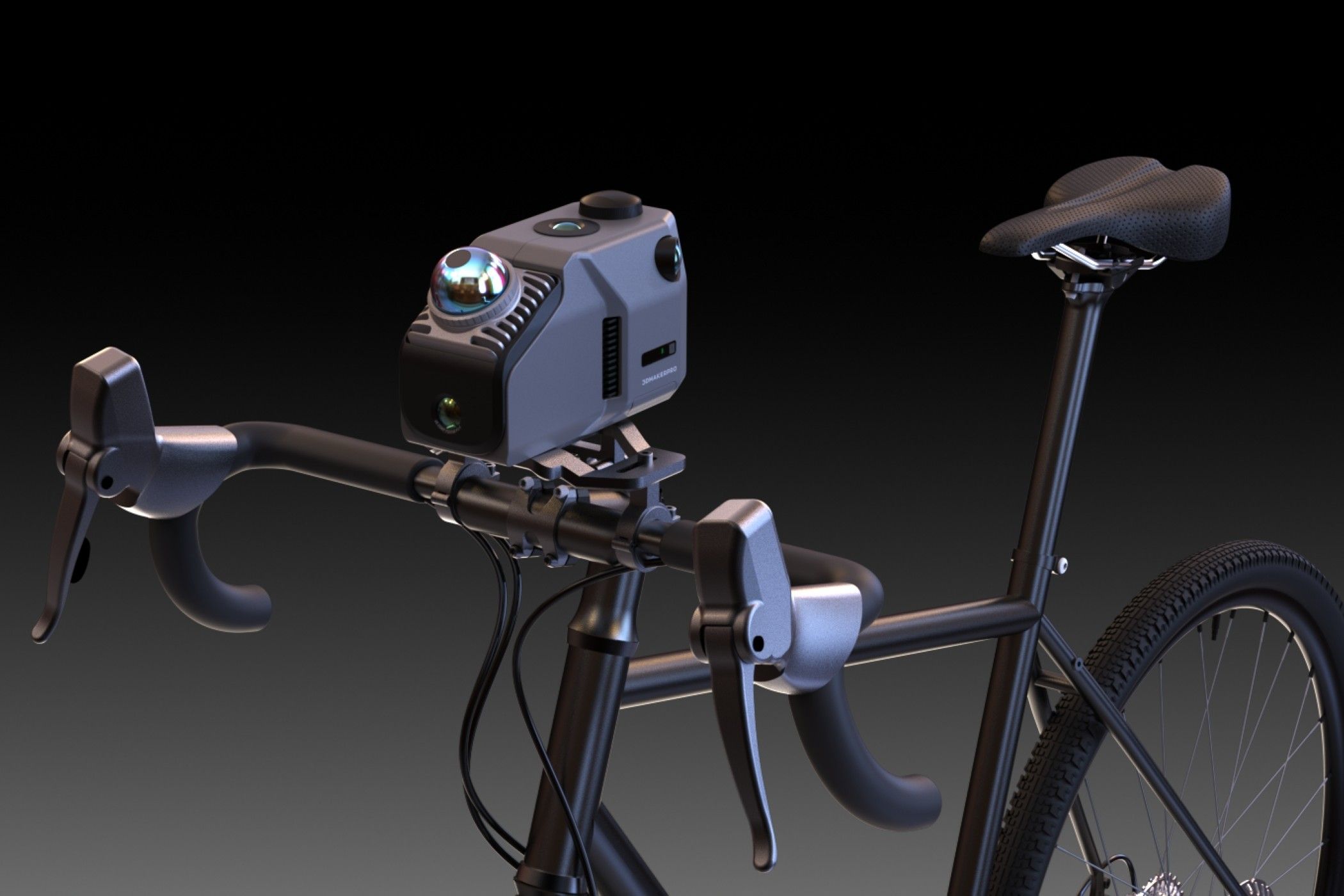 3DMakerpro Eagle Mounted on a Bicycle Handlebar