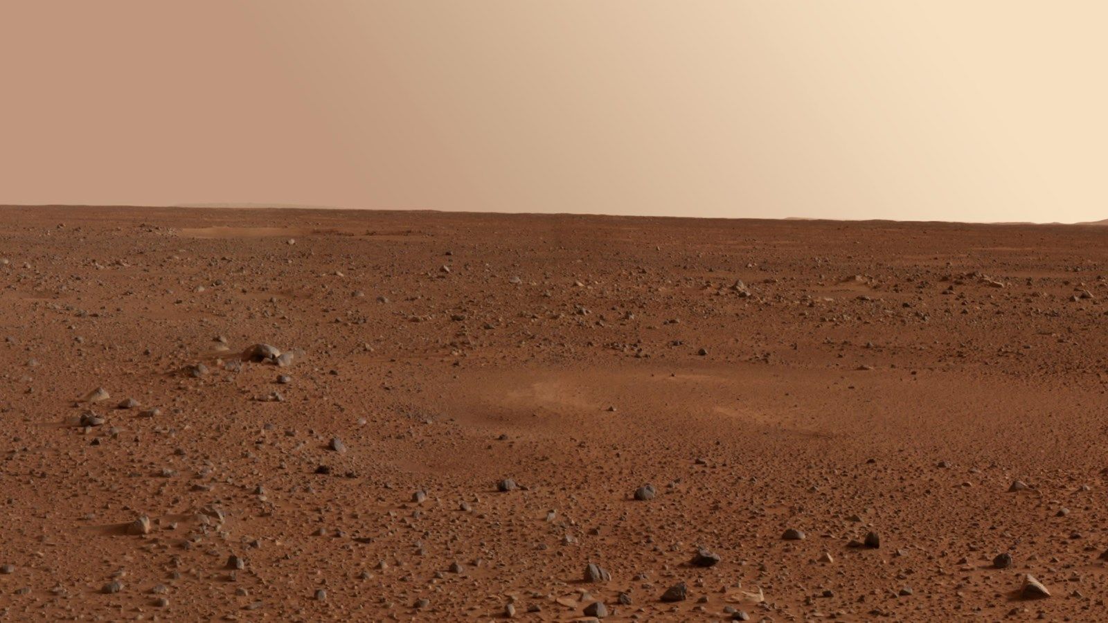 A photograph of Mars' landscape, taken during NASA's Mars Exploration missions.