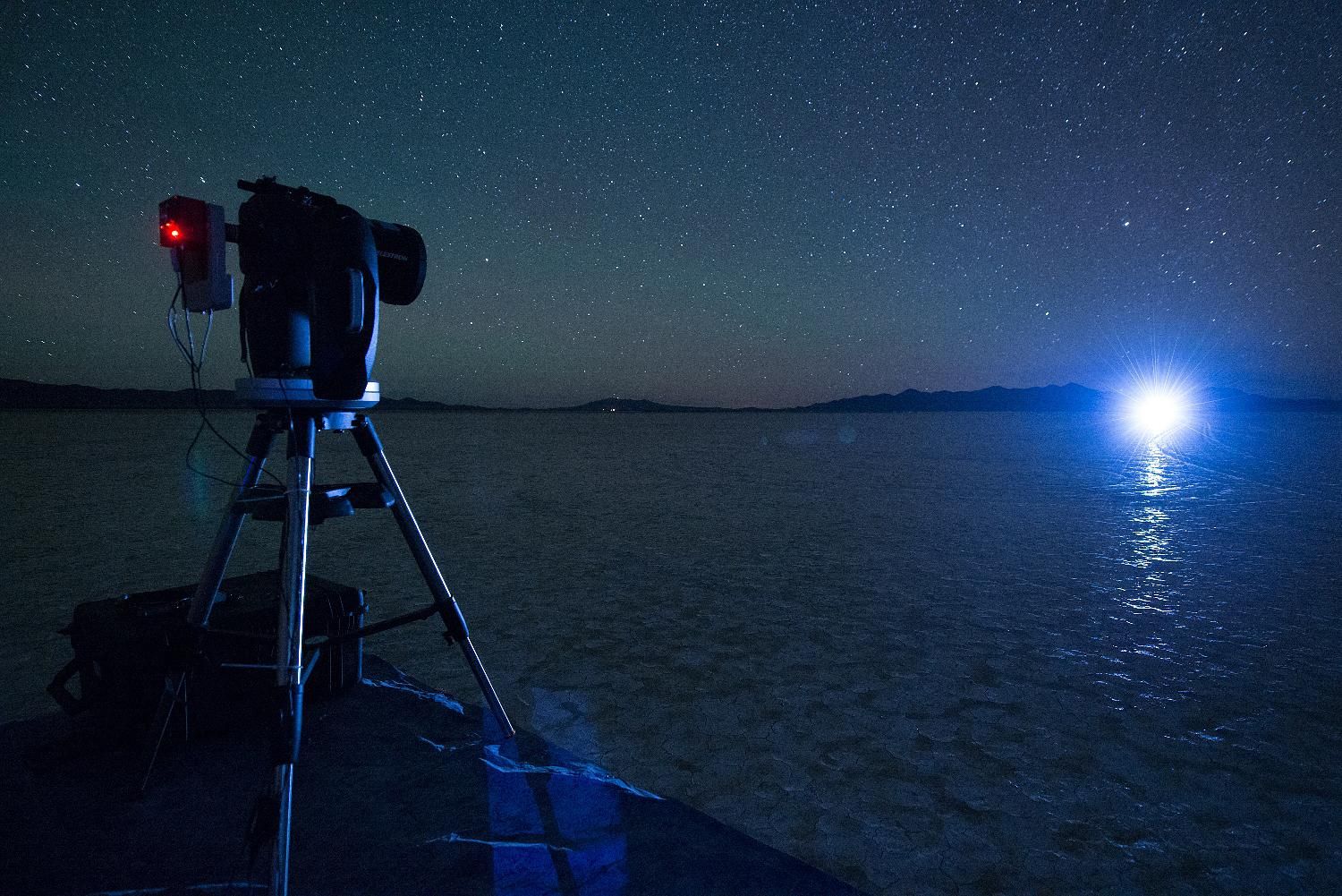 A small-scale starshade night telescope.