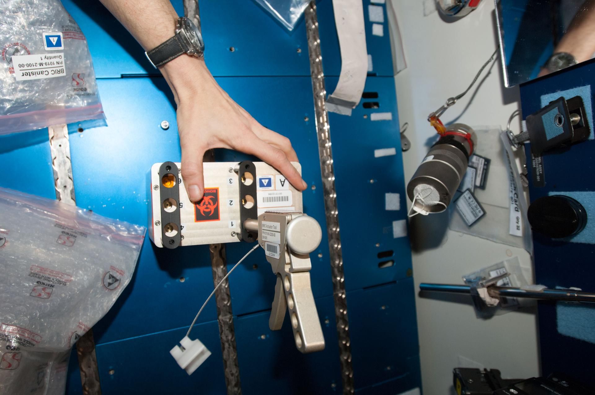 A view of the Biological Research In Canisters.