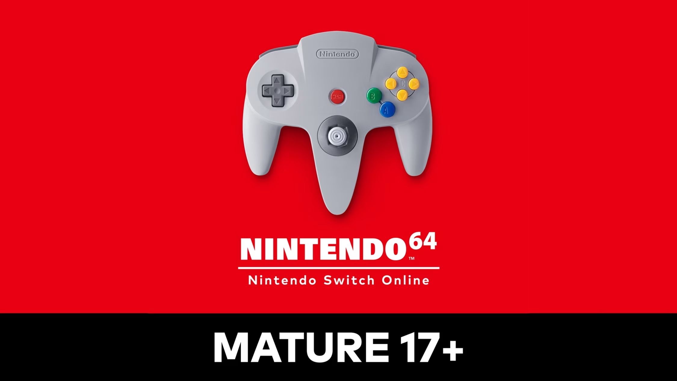 Nintendo Switch Online Nintendo 64 Mature 17+ emulator app.