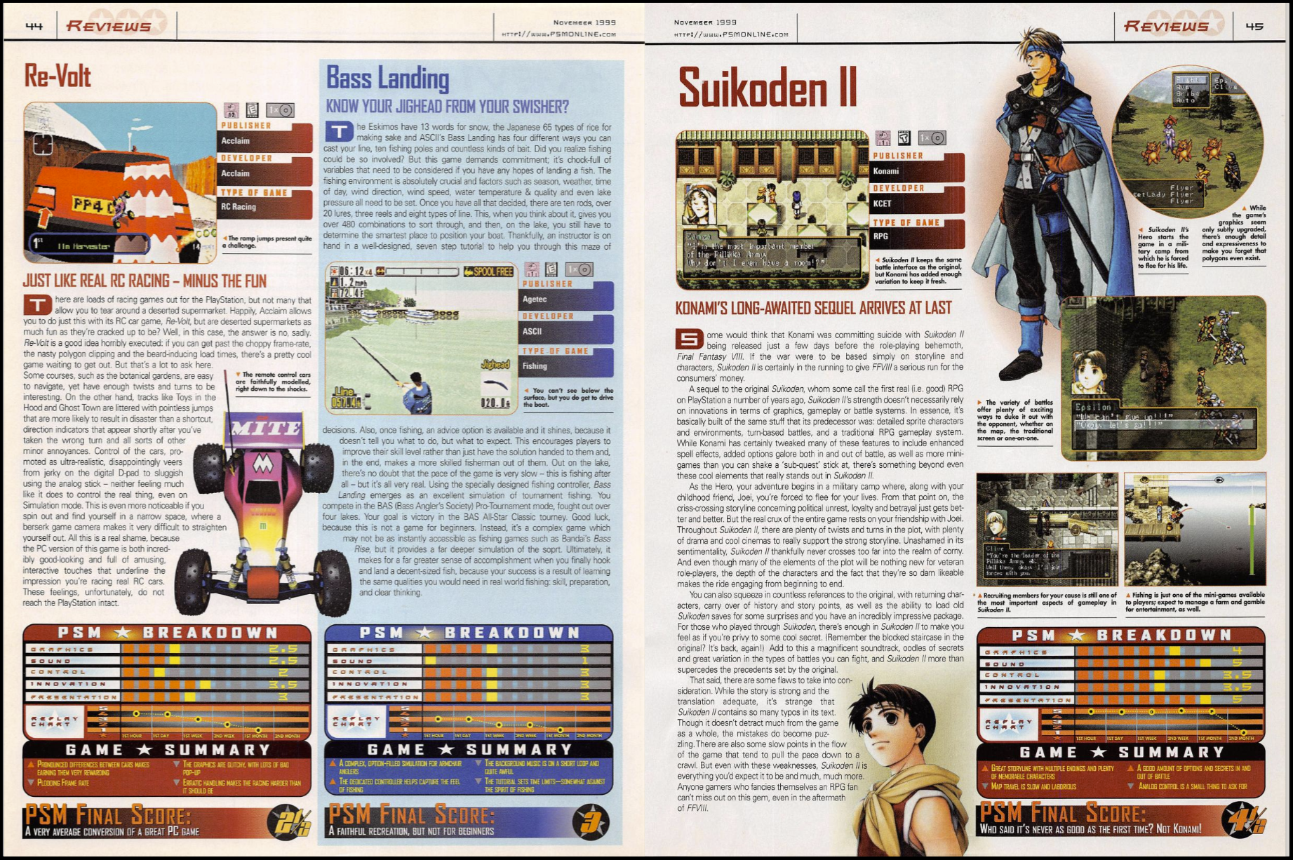 An attractive magazine layout in PlayStation Magazine