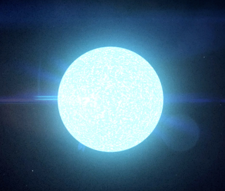 An illustration of a neutron star.