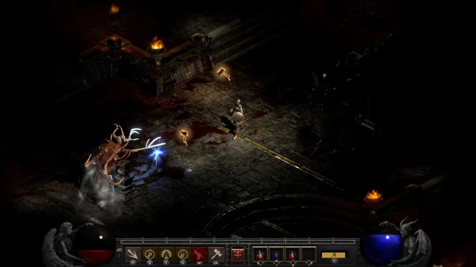 An official screenshot of Diablo II Resurrect on Nintendo Switch.