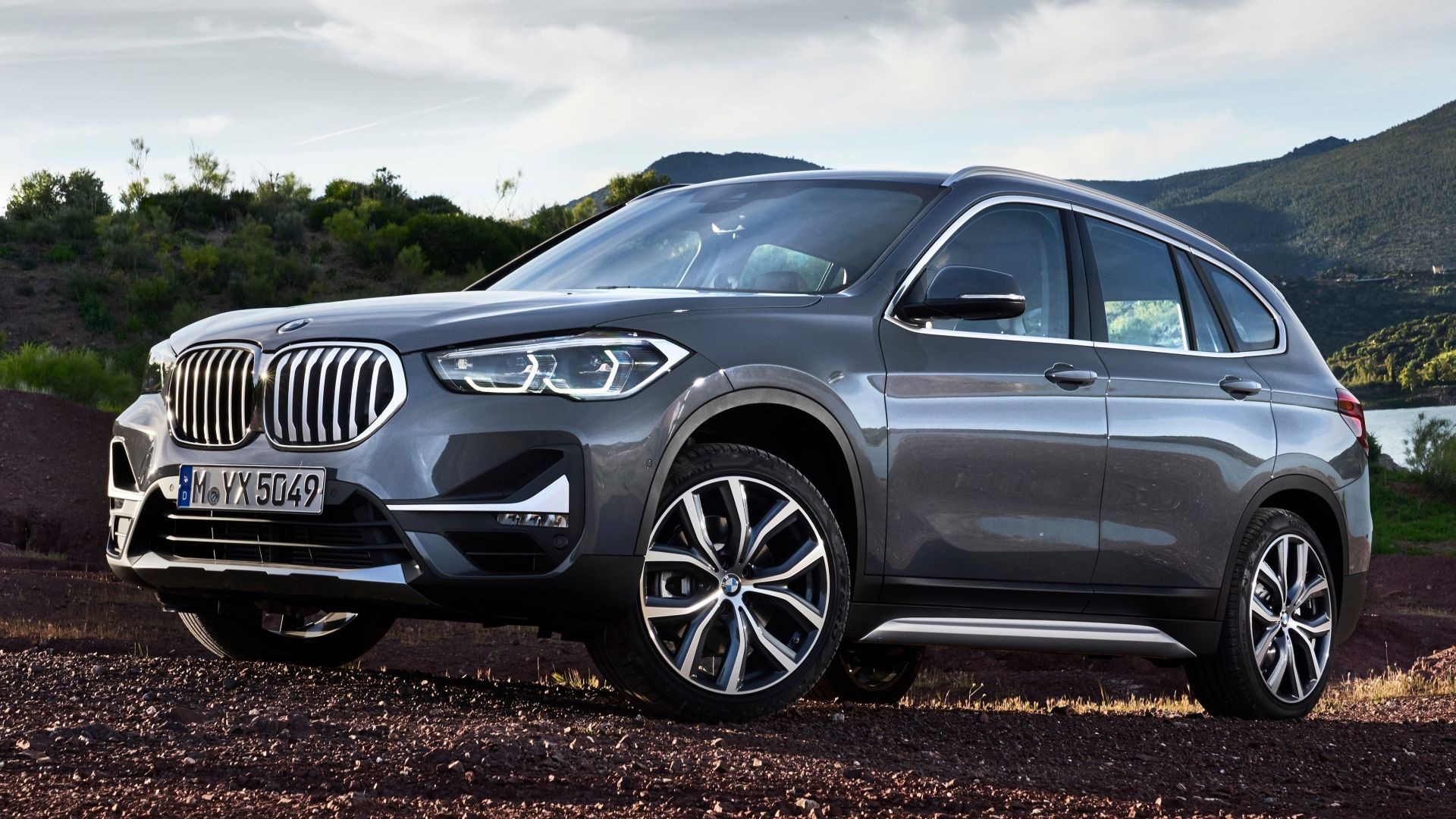 Front 3/4 shot of a 2020 BMW X1