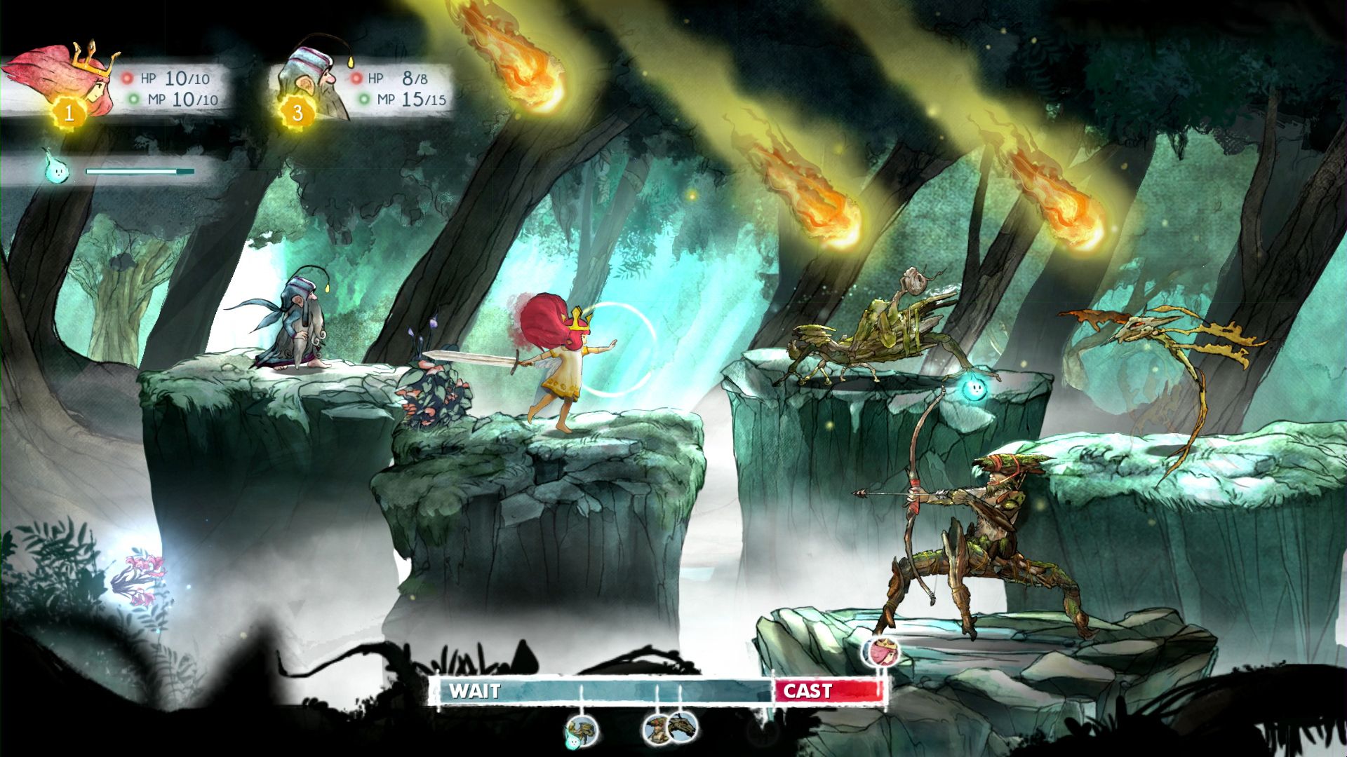 Gameplay from Child of Light.