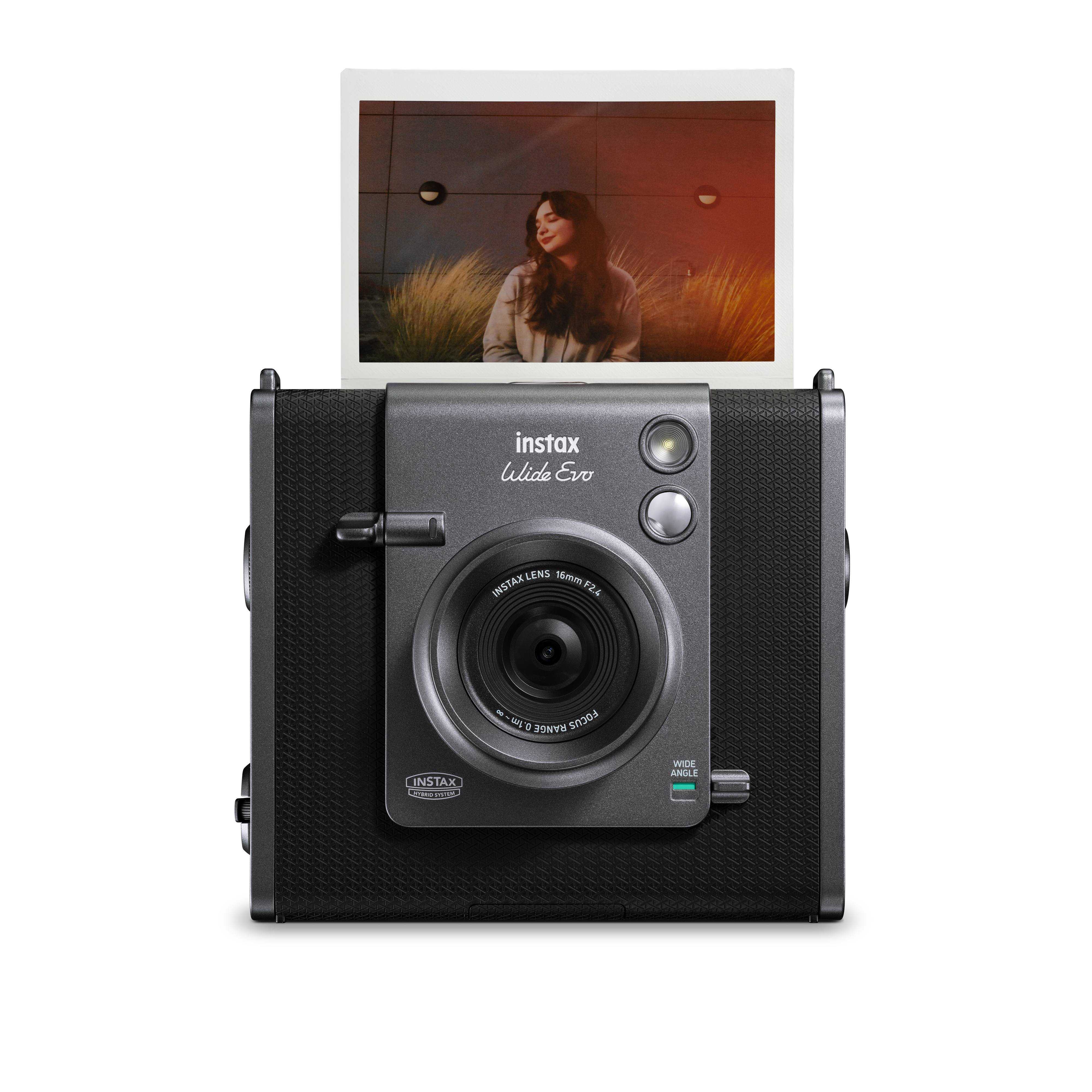 Instax Wide Evo Front With Print Without Lens Cap