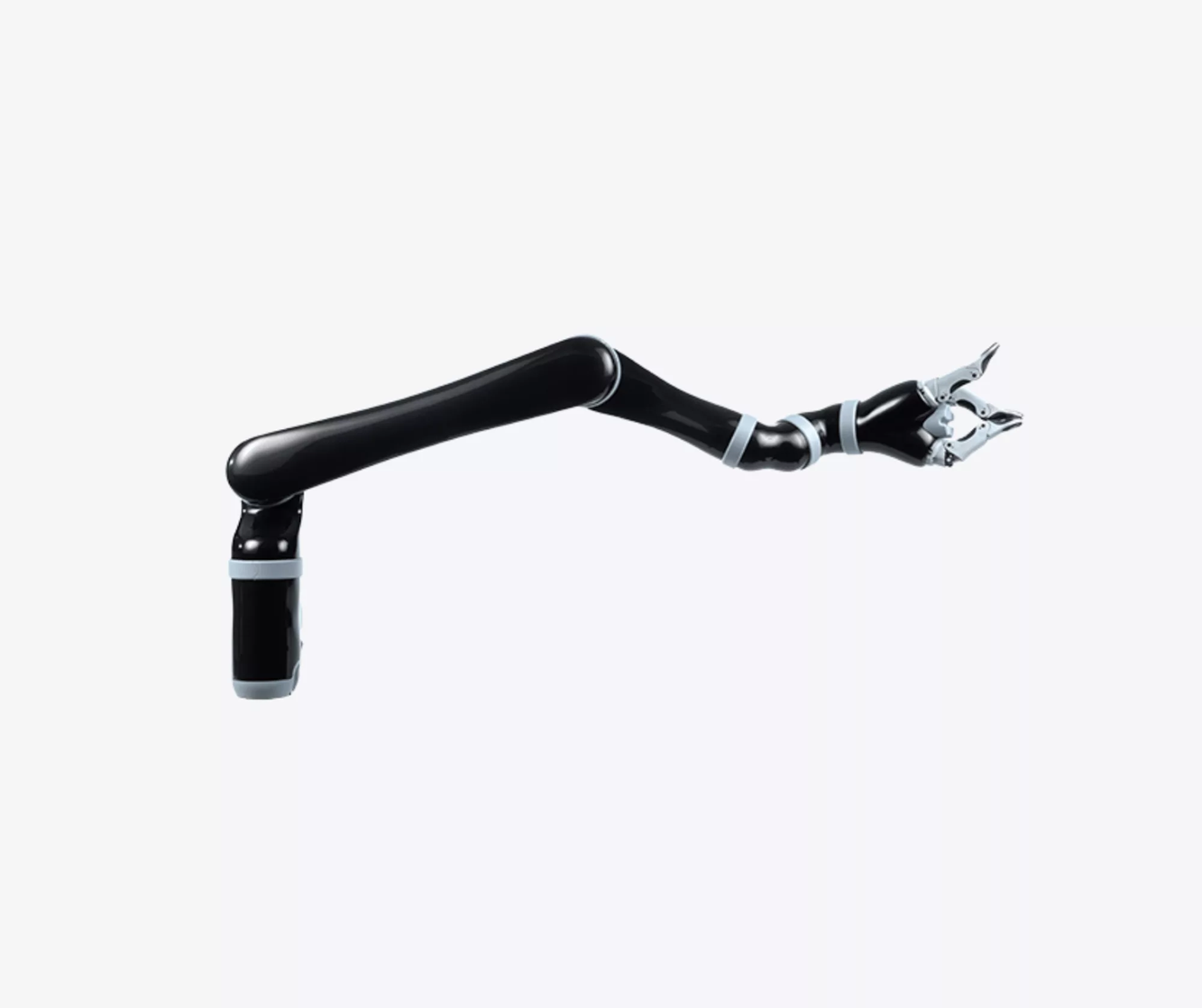 JACO robotic arm with multiple joints and a gripper, designed for assistive use.