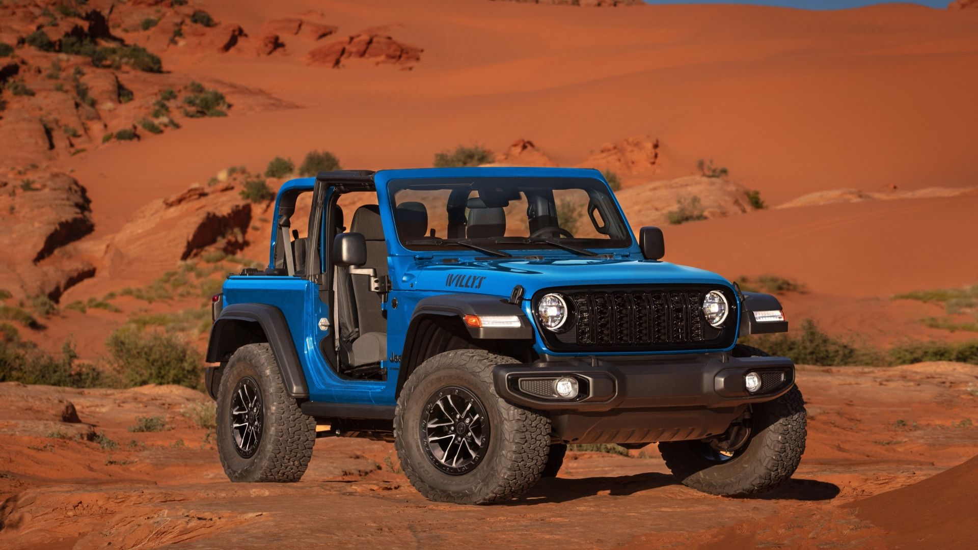 Front 3/4 shot of a 2025 Jeep Wrangler