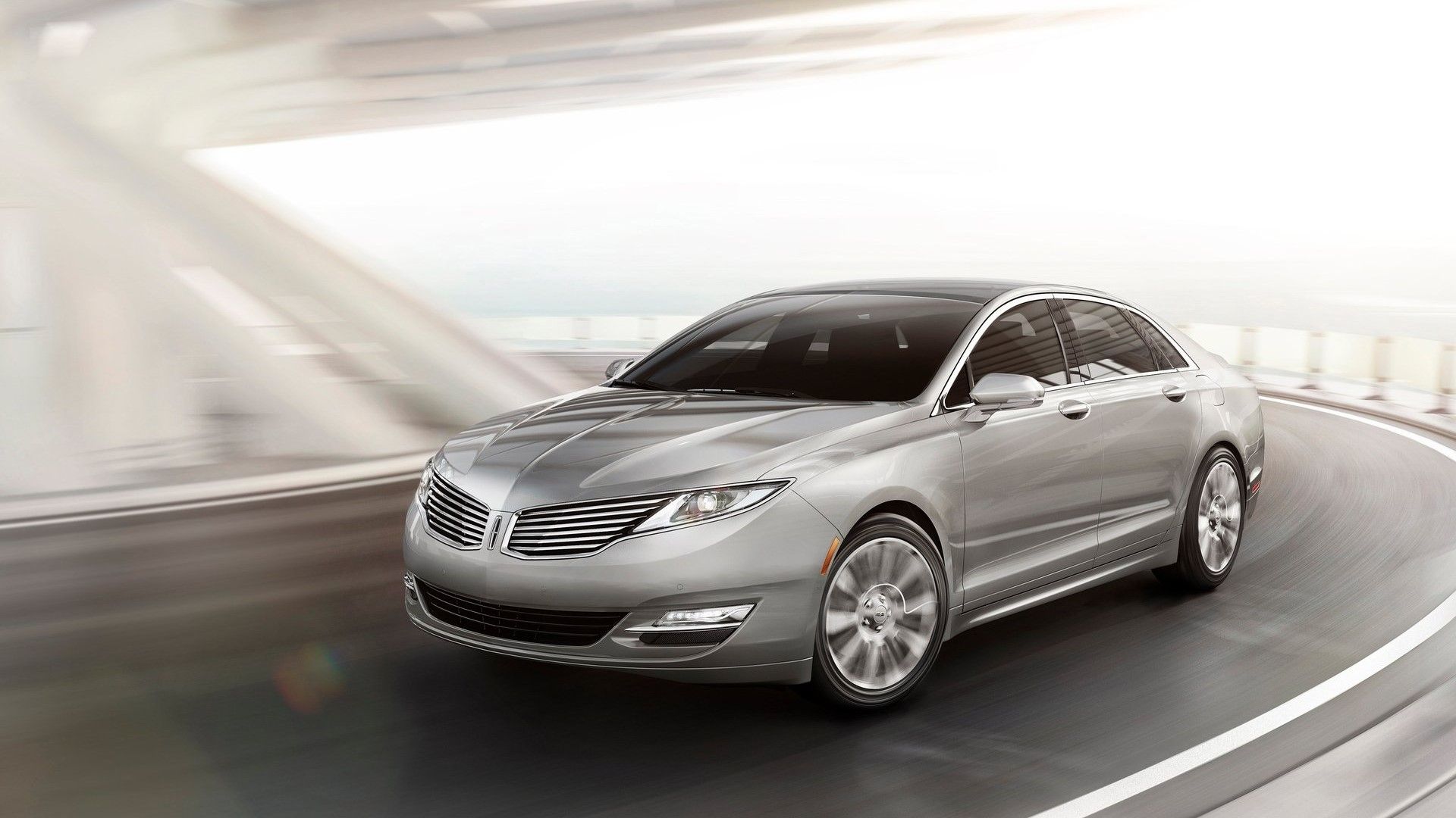 Front 3/4 shot of a 2013 Lincoln MKZ