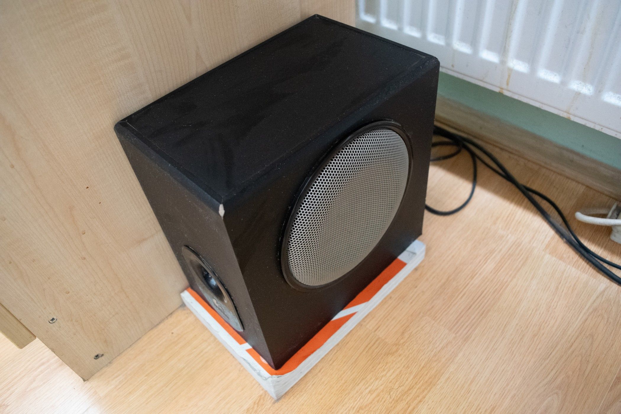 A Logitech X230 subwoofer. 