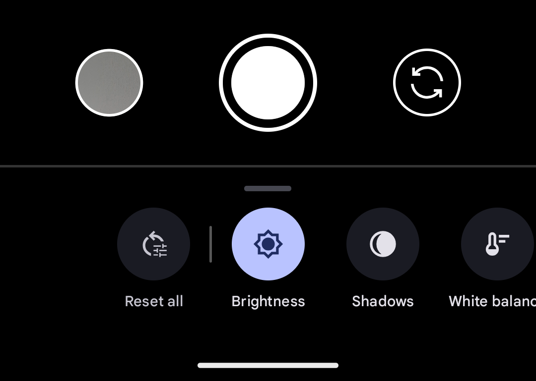 Manual camera controls.