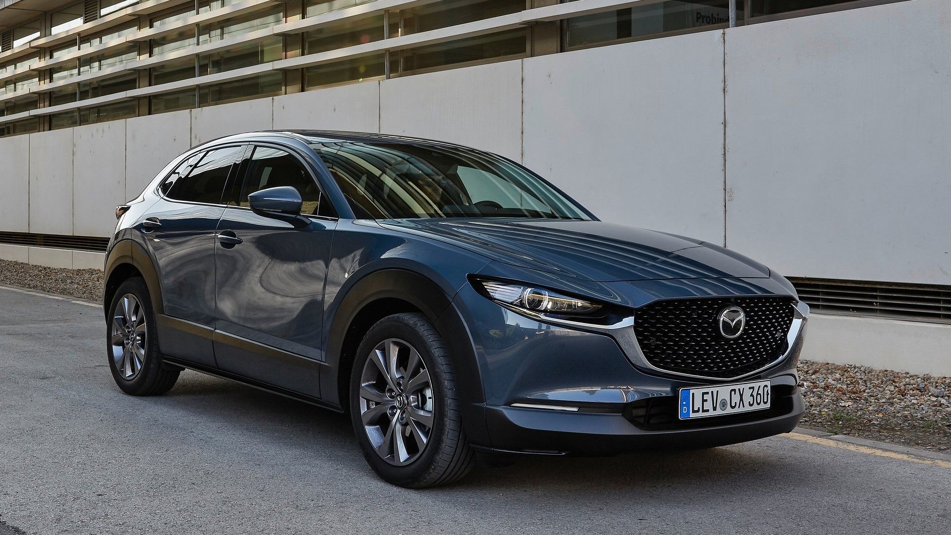 Front 3/4 shot of a 2020 Mazda CX-30 