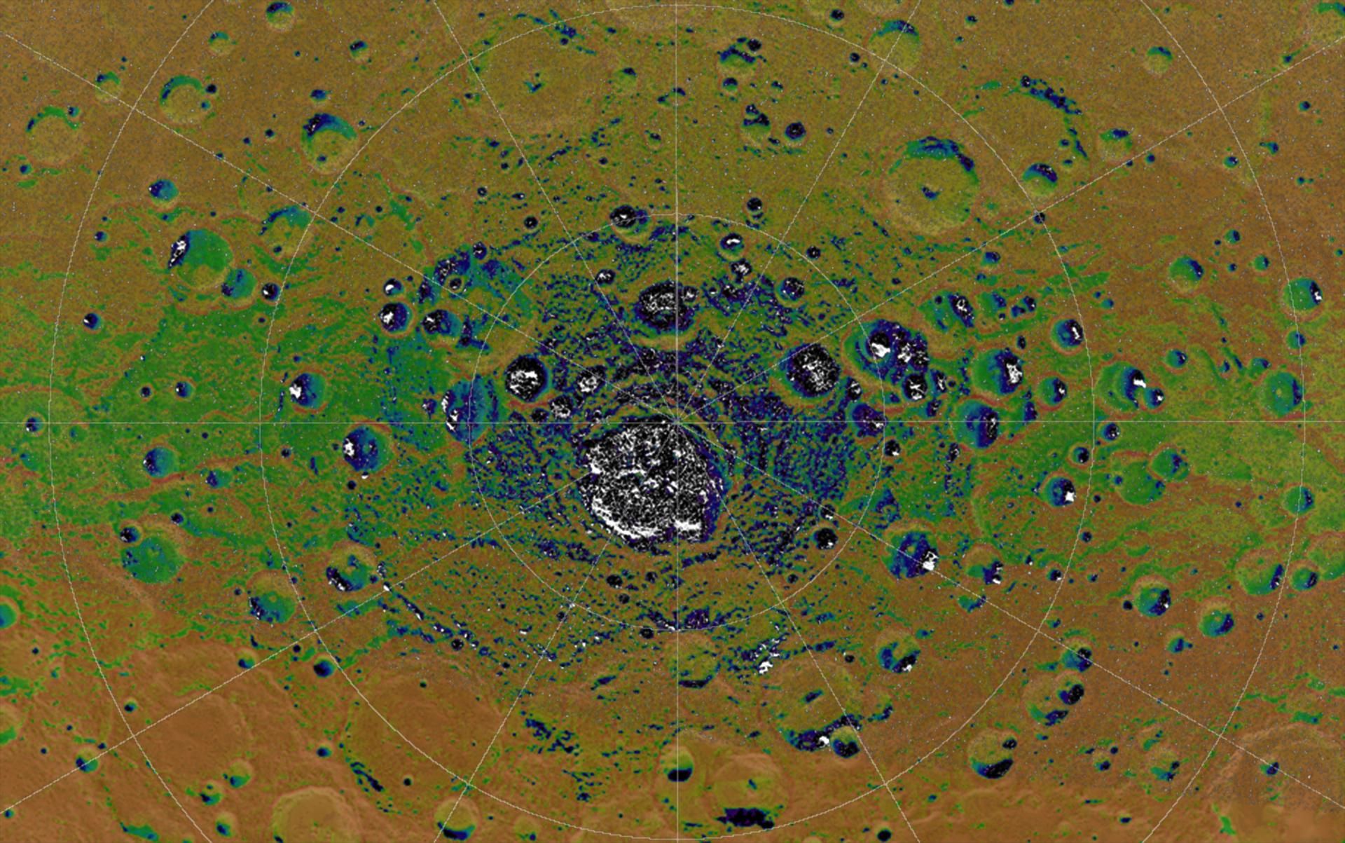 Permanent Shadows at Mercury South Pole.