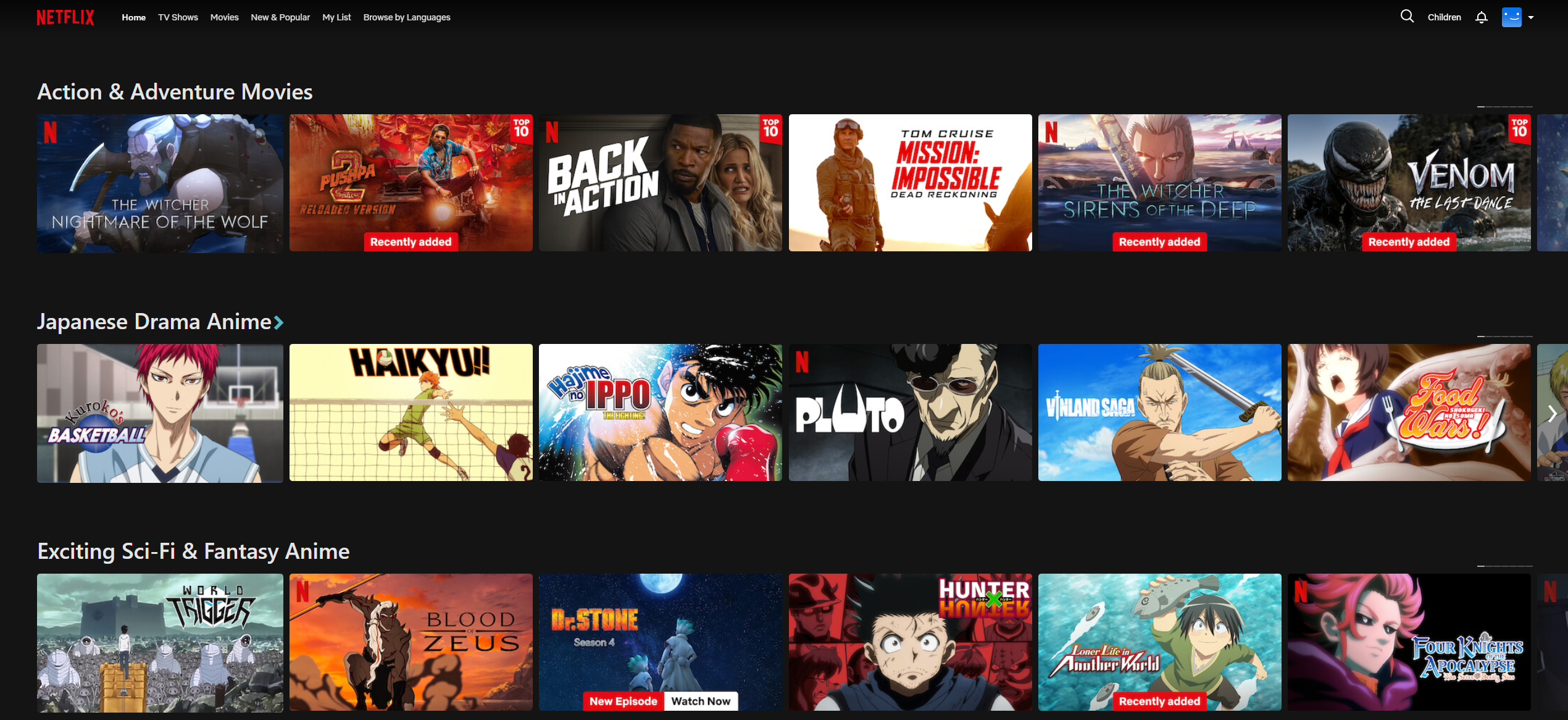 netflix windows app interface