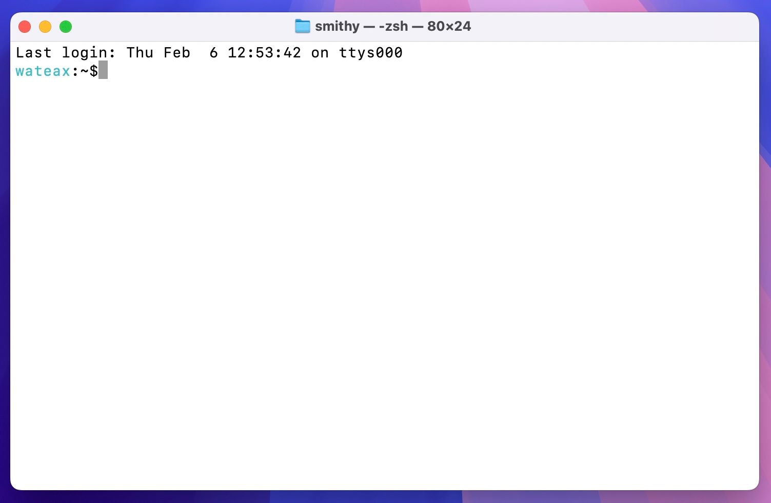 macOS Terminal app on a MacBook.