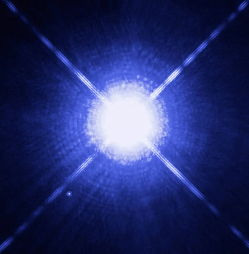 Sirius B, a burned-out stellar remnant and companion to Sirius.