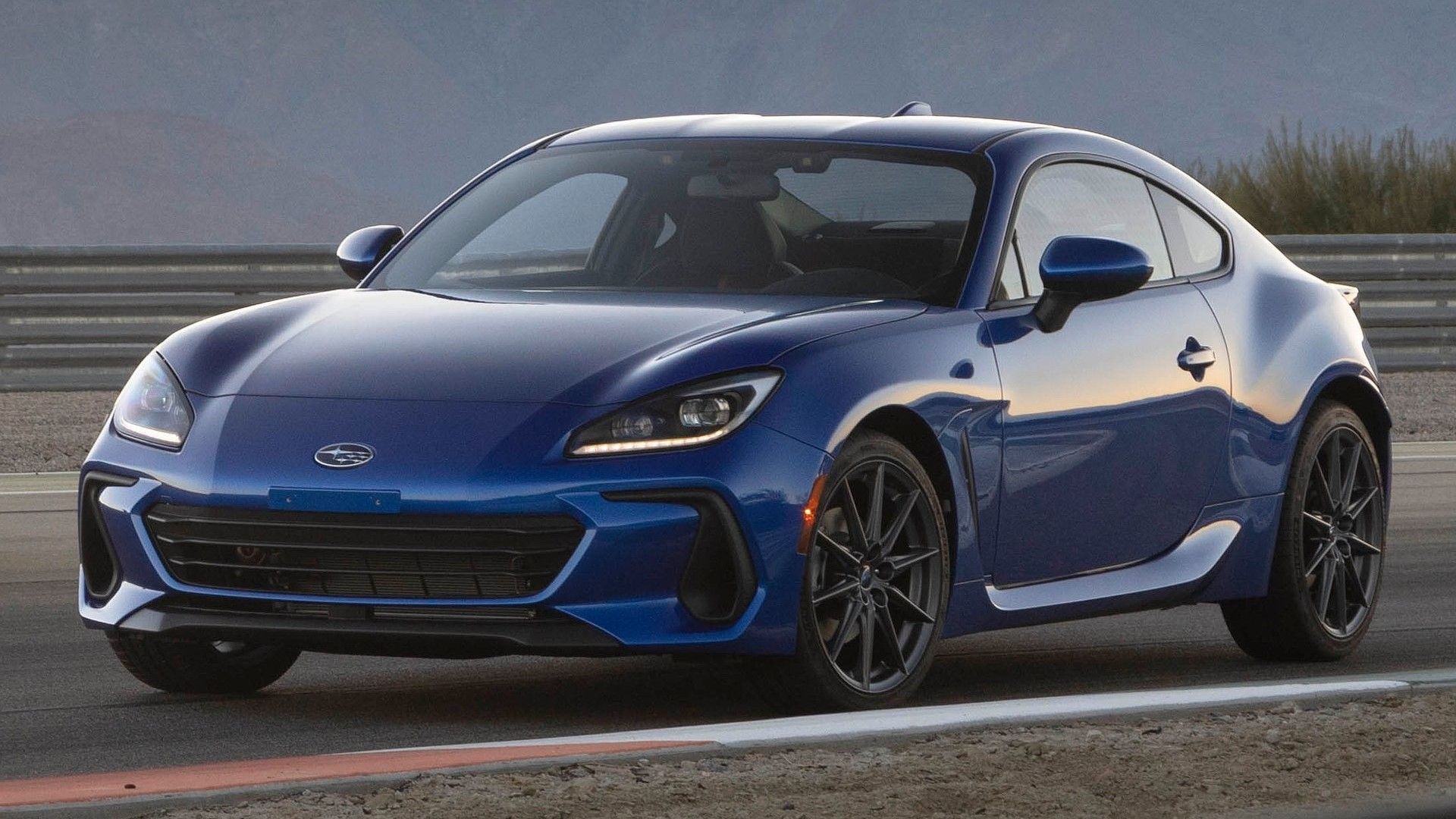 Front 3/4 shot of a 2022 Subaru BRZ