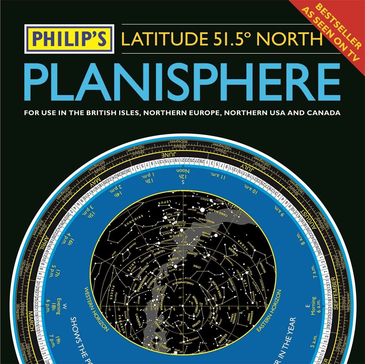 The Philip's Planisphere 51.5 North.