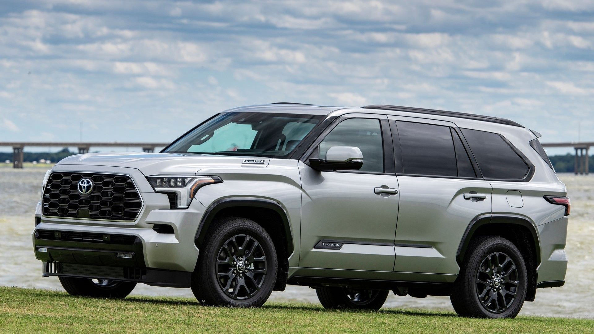 Front 3/4 shot of a 2023 Toyota Sequoia 