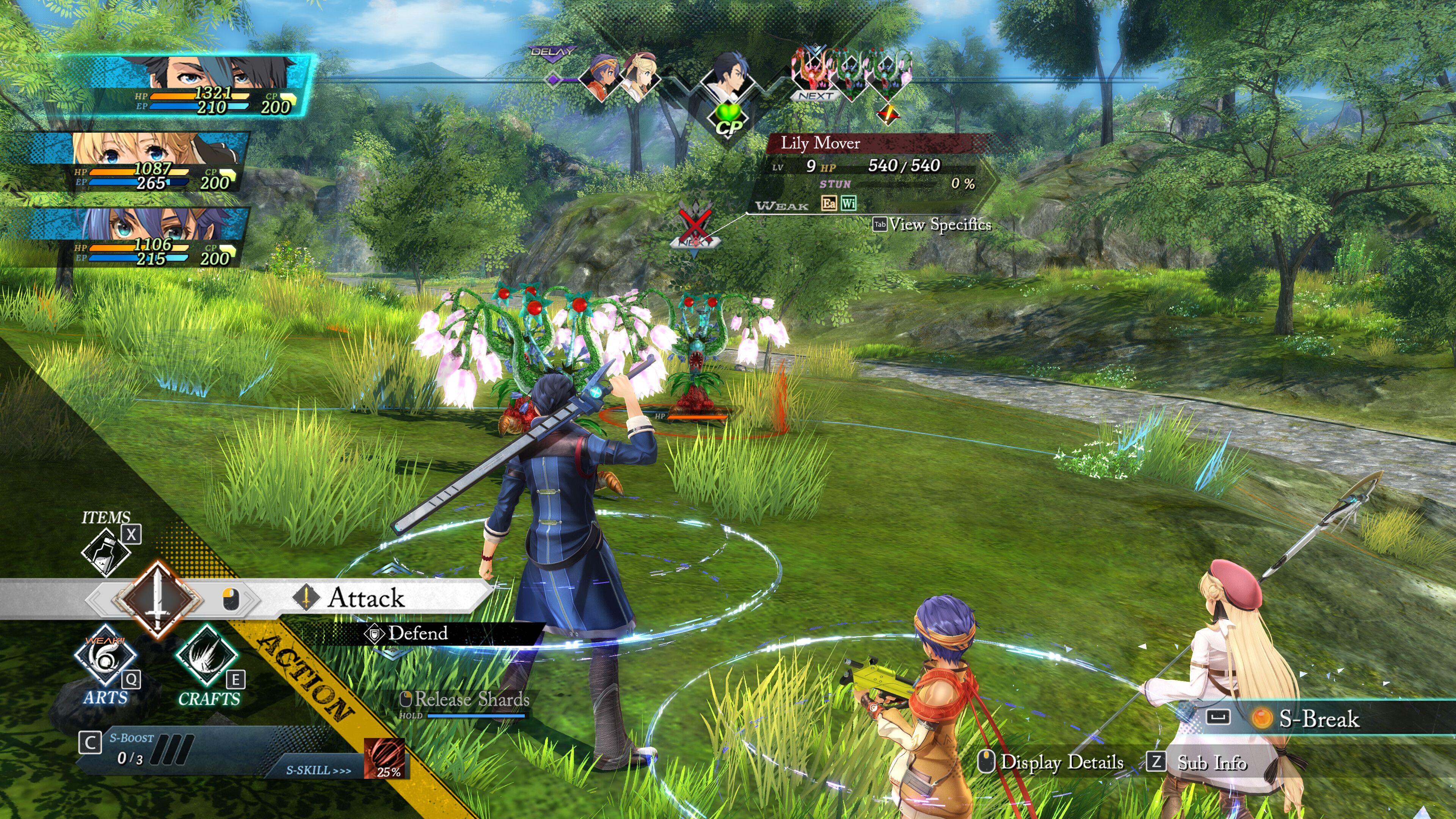 Gameplay from The Legend of Heroes: Trails Through Daybreak.